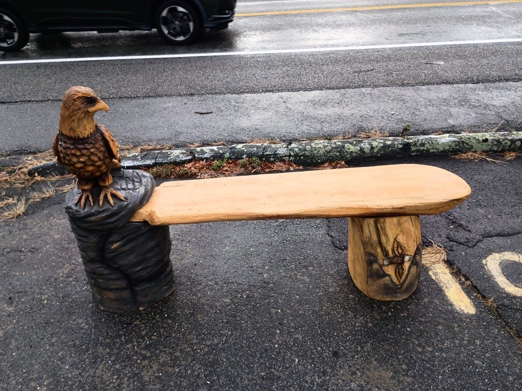 Eagle Bench Carving