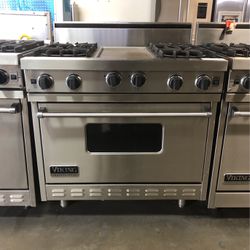 Viking 36”wide All Gas Range Stove With Griddle 