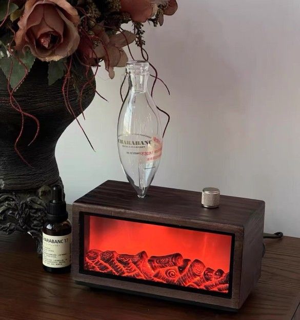 Fireplace aromatherapy machine birthday gift cold aroma instrument solid wood high-end atmosphere fragrance