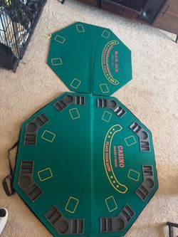 Poker gaming, foldable table