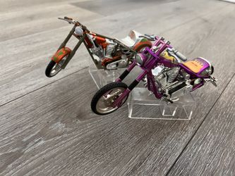 Mini diecast bikes west coast choppers great condition both for 10 dollars