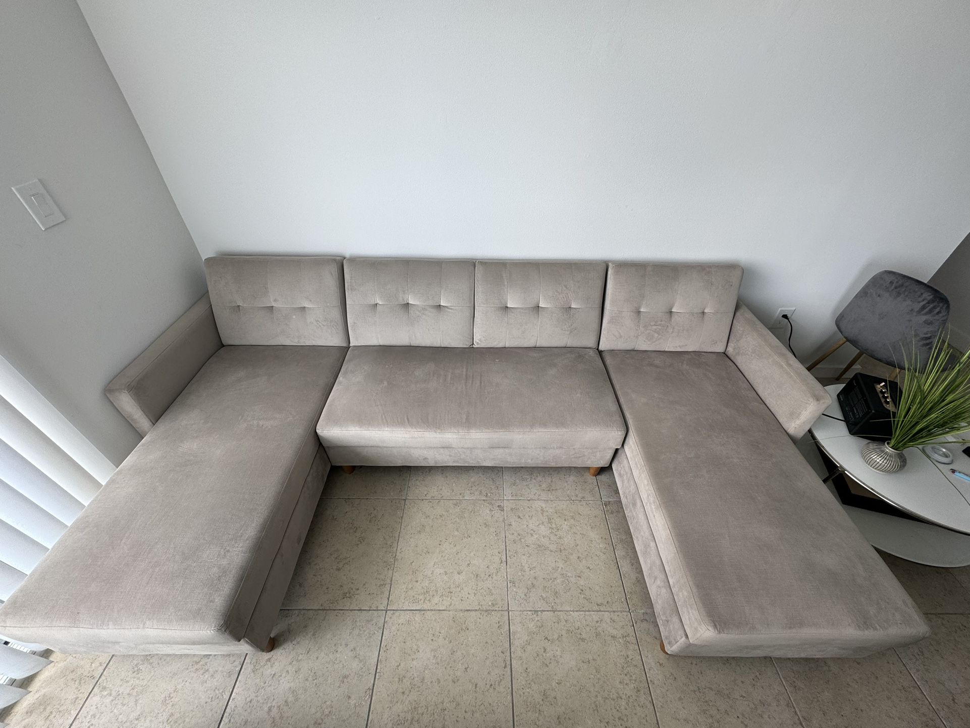 Sectional Futon Sofa with storage