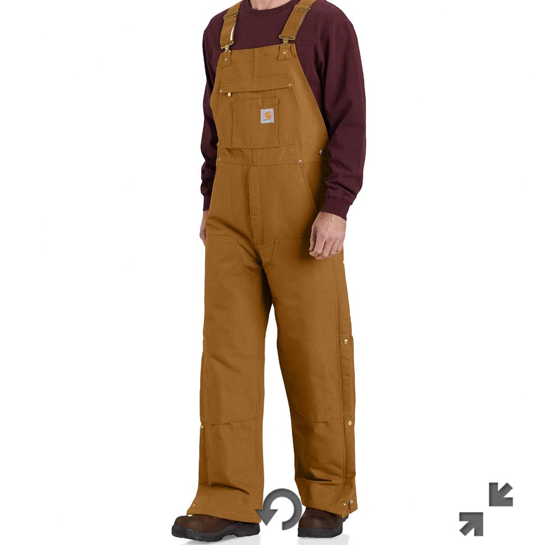 Men’s carhart Duck Lined Overalls Xl Tall