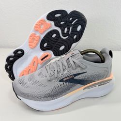 New Brooks Adrenaline GTS 25 Women's 8.5 Extra Wide 2E Running Shoes Grey Coral