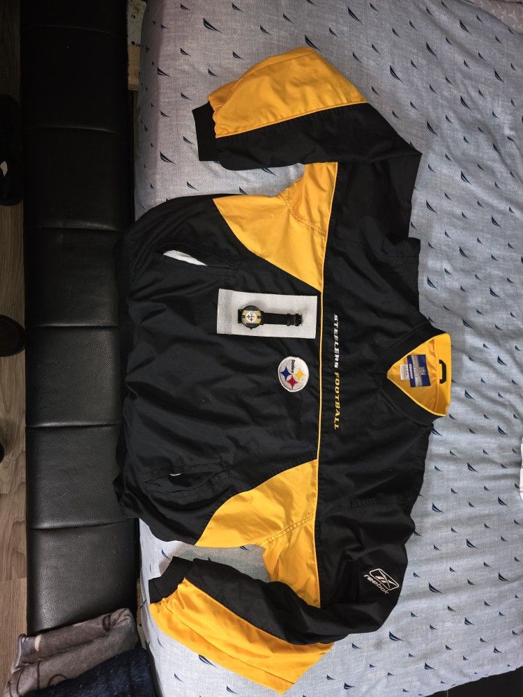 STEELERS COAT AND WATCH