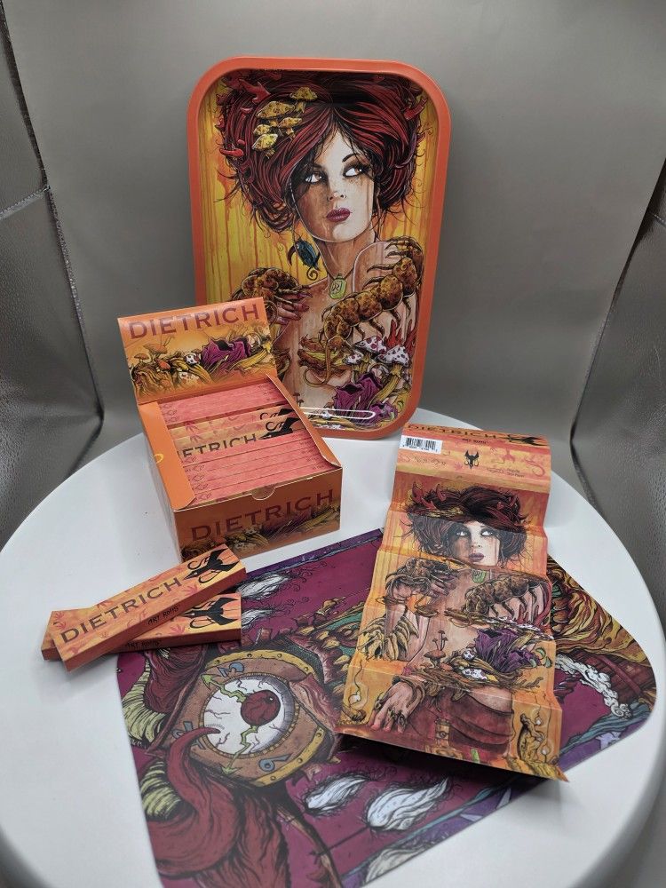 Art Rolls Rolling Tray + Box Of Papers Combo