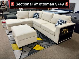 GREAT DEALS 🚨 New Sectional With Storage ottoman