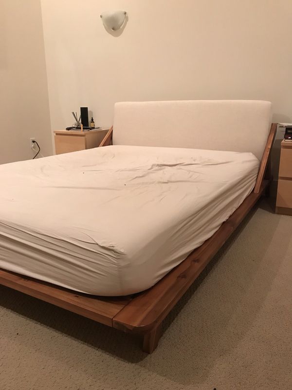 Cb2 Drommen Acacia Wood Queen Bed For In Seattle Wa Offerup Cb2 Drommen Acacia Wood Queen Bed