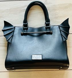 Bat Wing Satchel Black Purse By BlackCraft Cult W/ Crossbody Strap