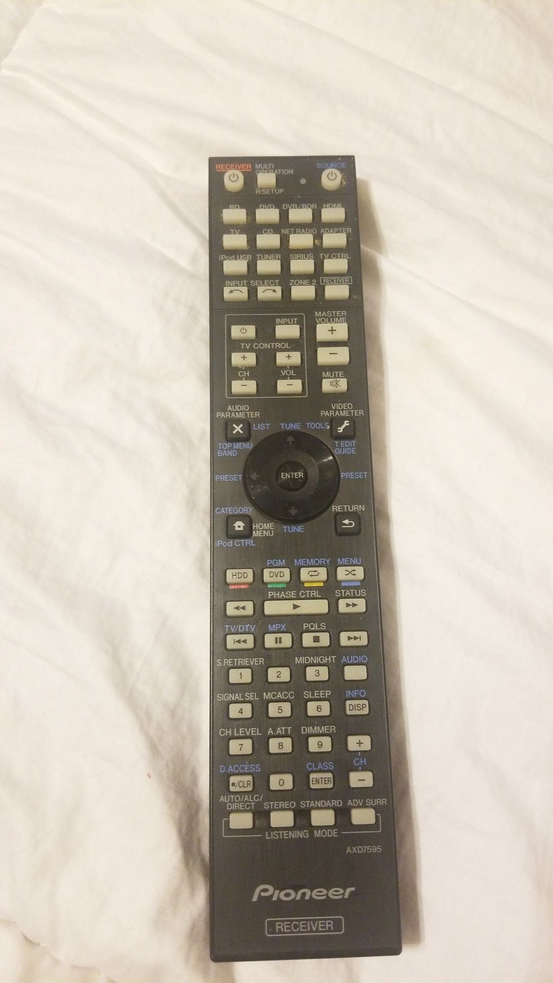 Pioneer receiver remote #AXD7595