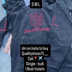 Balenciaga Black Red Hoodie 