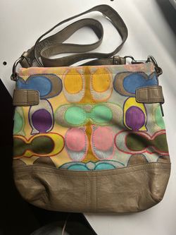 Coach Multicolor Signature Print Crossbody Bag