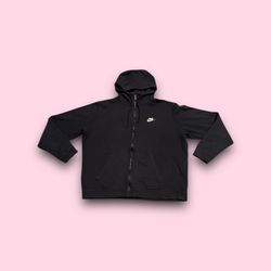 Nike sportswear club fleece full zip hoodie black men’s XL 