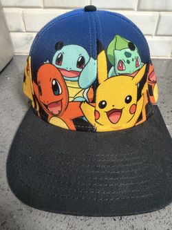 2016 Pokemon Pikachu Charmander Squirtle Bulbasaur All Over Print Snapback Hat Cap