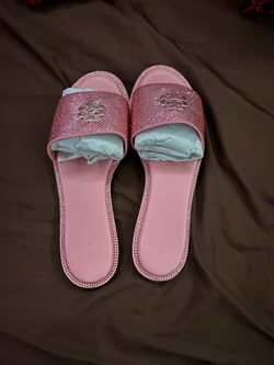Pink glitter Tory Burch sandals