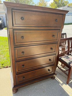 Tall Wood Chest of Drawers Dresser