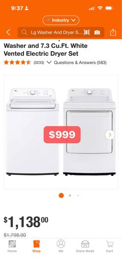 Brand new LG washer and dryer