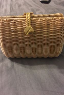 Ladies' Light Brown Rattan Clutch or Shoulder Bag -New!