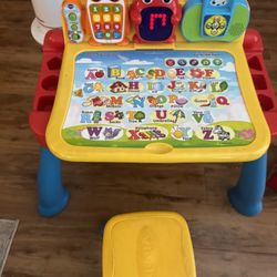 Vtech Touch And Learn Activity Desk With Two Complete Sets Of Expansion Packs