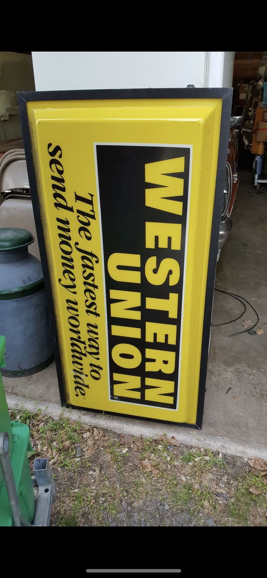 Lighted Western Union Sign
