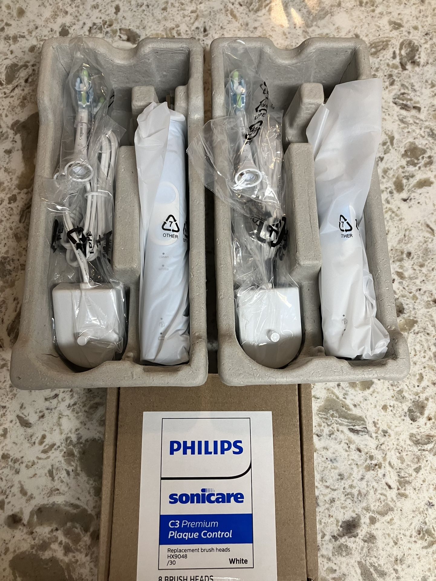 2 Sonicares, Chargers, 11 Brush Heads, Cases