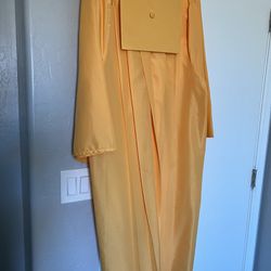 Jostens Yellow Cap And Gown