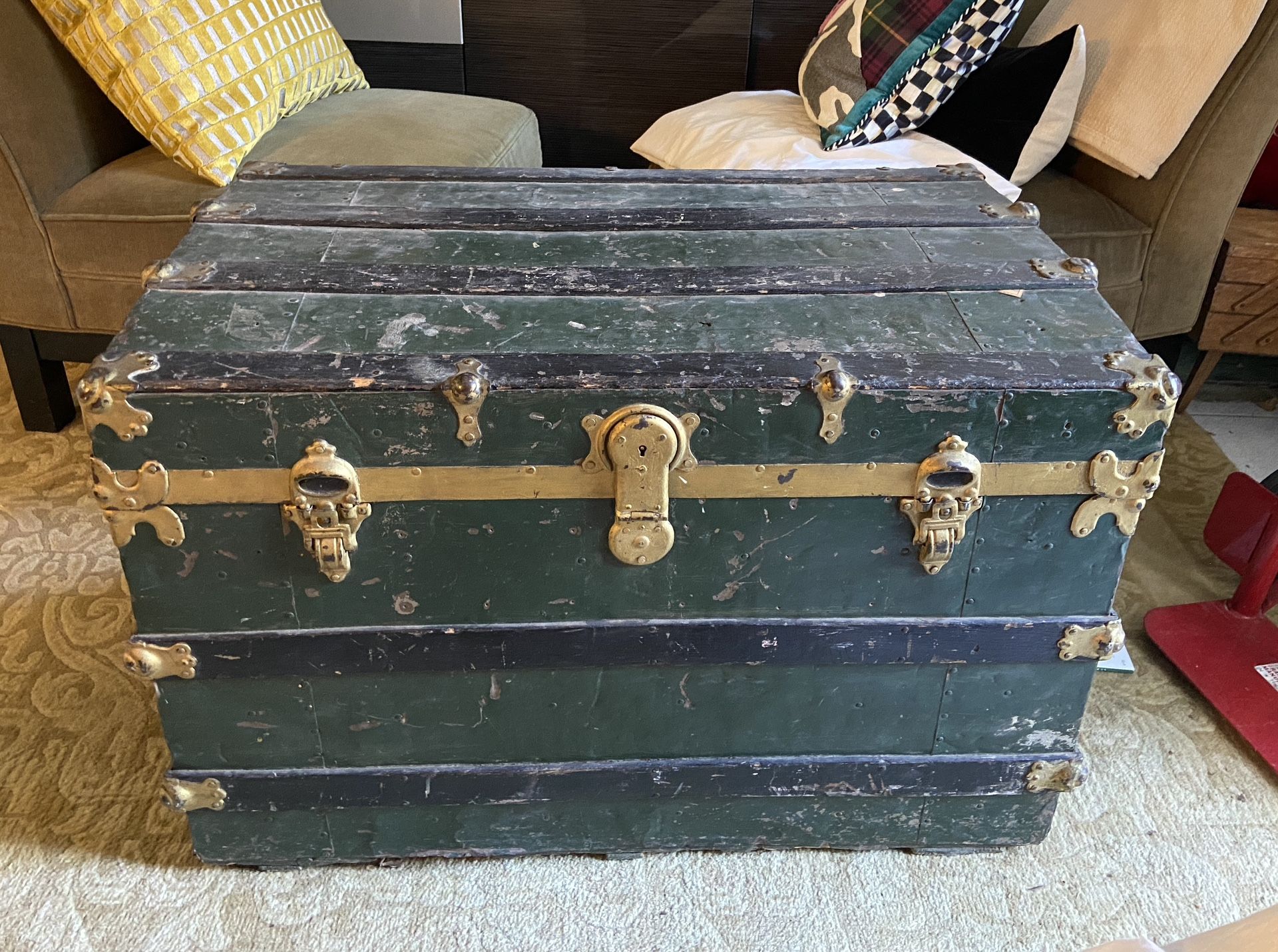 Antique Steamer Trunk 1920’s Italian