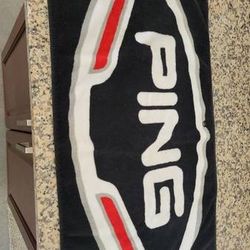 Mint ping golf towel
