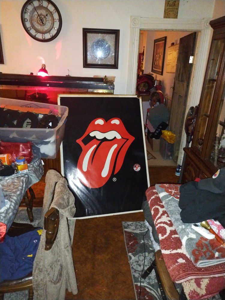 Vintage Rolling Stones Poster. 5ftx3ft