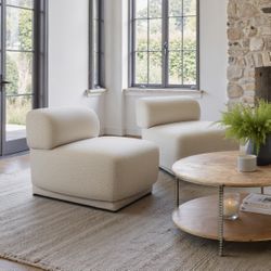 Anese Multigrain Beige Accent Chair