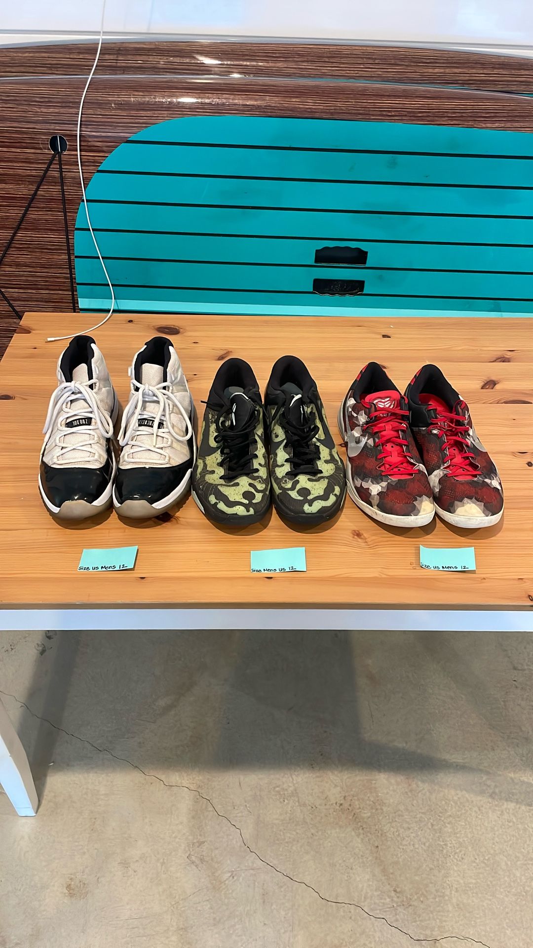 Lot of Size 12 Shoes Nike Kobe, Air Jordan