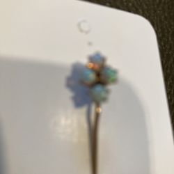 10k Yellow Gold & Opal Stick Pin Art Nouveau