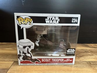 Star Wars Scout Trooper With Speeder Bike Funko Pop 234