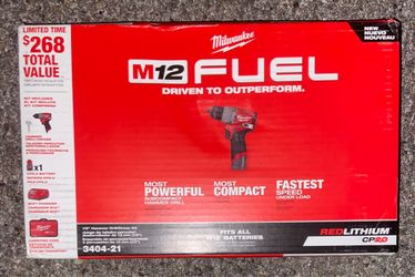 Milwaukee M12 FUEL 1/2" Hammer Drill/Driver Kit