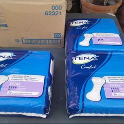  Women's Comfort Absorbant Pads By Tena (Case Of 90) New. 