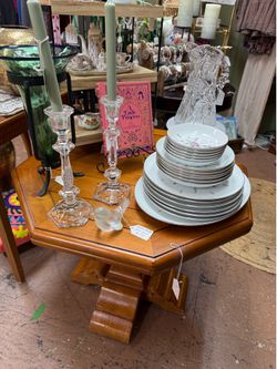 Unique wood end table