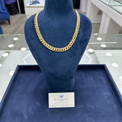 Chain  Cubanlink 14k Gold 24 Inch Solid Gold 