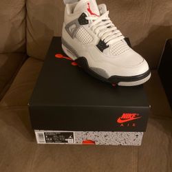 White Cement Jordan 4’s