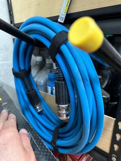 50' UBERFLEX Pressure Washer Hose Blue | 1/4" Hose M22 Connections