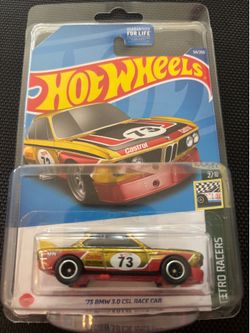'73 BMW 3.0 CSL RACE CAR (GOLD) - SUPER TREASURE HUNT - RETRO RACERS - W/PROTECT
