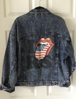 Rolling Stones denim jacket size medium