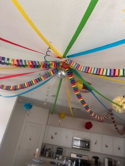 Paper chain garlands