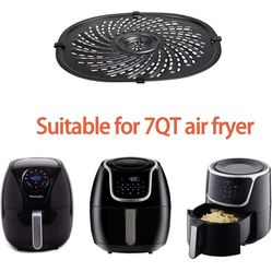 Air Fryer Replacement Grill Pan For Power XL Gowise 7QT Air Fryers,Nonstick Coating Crisper Plate,Air Fryer Replacement Parts,Air Fryer Rack,Air Fryer