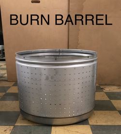Stainless steel Burn barrel. Washing machine tub