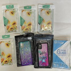 6 Cases For Galaxy A71 5G Clear Thin Rubber Phone Case Cover/screen Protector 