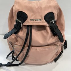 Steve Madden Pink Backpack Gold Zippers