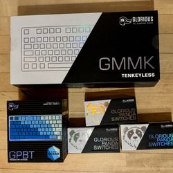Glorious Mechanical Keyboard + Switches + Keycaps - Brand New