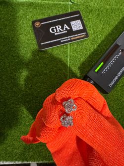 GRA Certified Moissanite Halo Stud Earrings