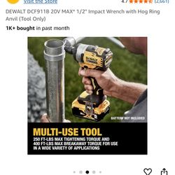 DEWALT Compact impact Wrench DCF911B TOOL ONLY