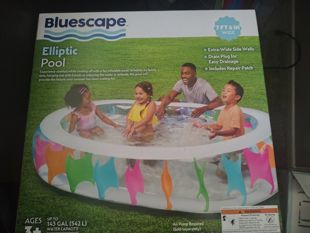 Kids Oval 7 ft X6 Inflatable Pool